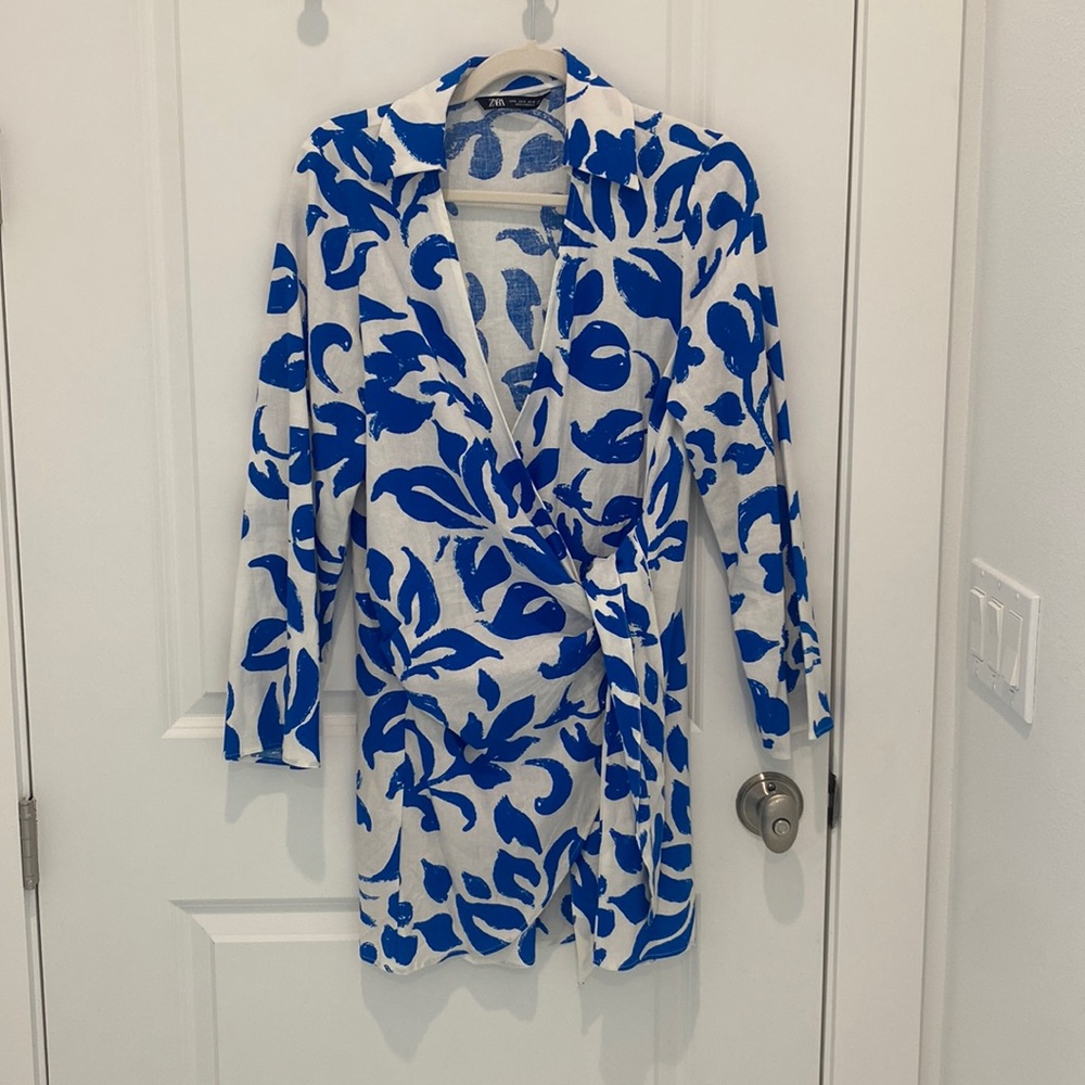 Zara Wrap dress with knot tie (NWOT)